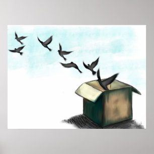 Poster Aves voadoras