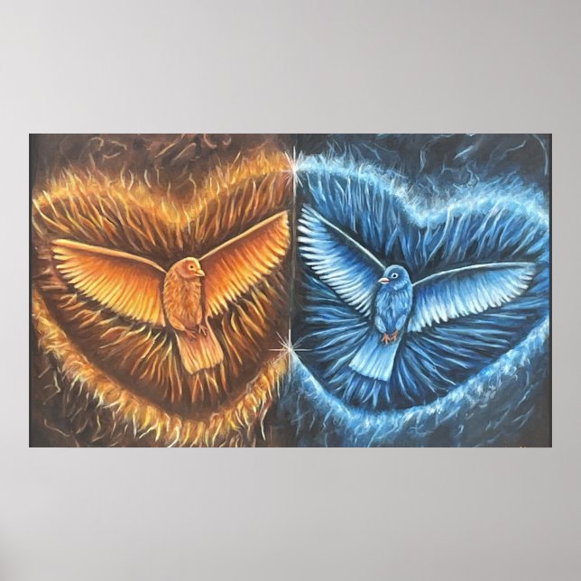 Poster Aves Voando Juntas- (Frente)