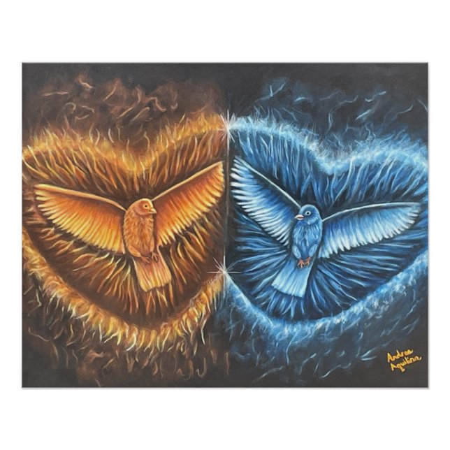 Póster Aves Voando Juntas- (Frente)