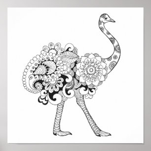 Poster Avestruz inspirada 2