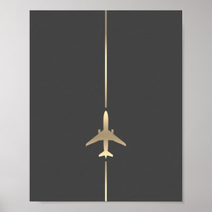 Poster Aviação minimalista