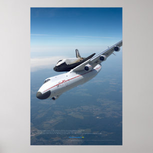 Poster Aviação Soviética: Cartaz do An-225 e Buran
