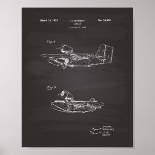 Poster Avião 1926 Painéis de arte em patente