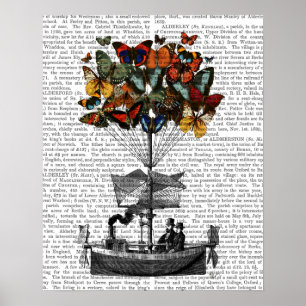 Póster Avião Borboleta