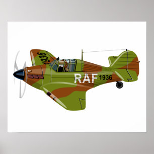 Poster Avião-caça-retrógrado