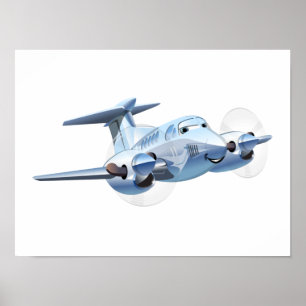 Poster Avião de animação