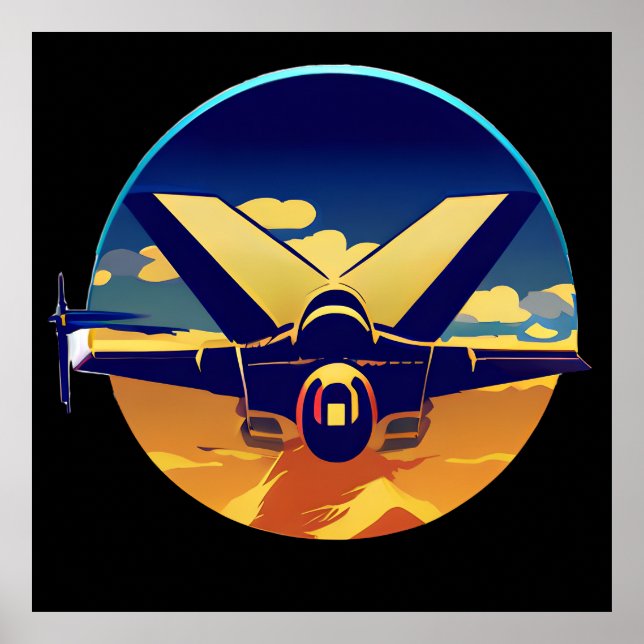 Poster Avião de Caça a Jato (Frente)
