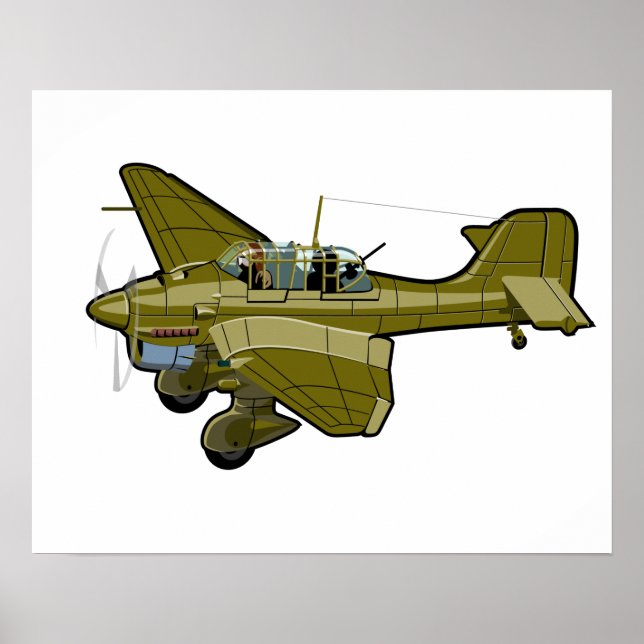 Poster Avião retrógrado de animação (Frente)