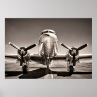 avião vintage em pista