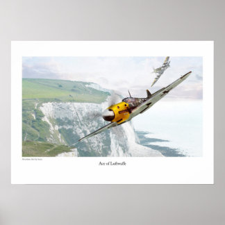 Poster Aviation Artポスター"Messerschmitt Bf 109"