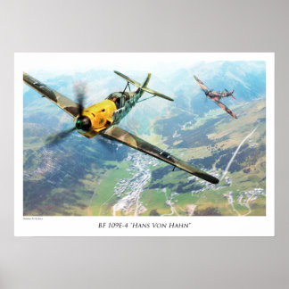Poster Aviation Artポスター"Messerschmitt Bf 109"