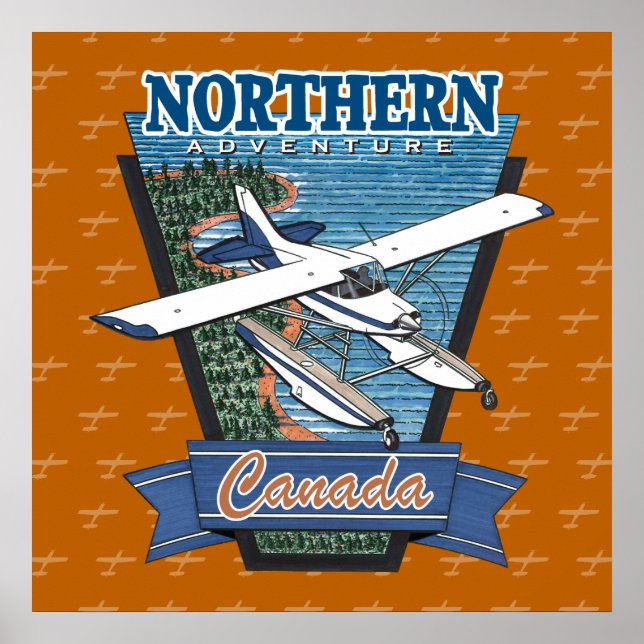 Póster Aviation Canada Norte Adventure (Frente)