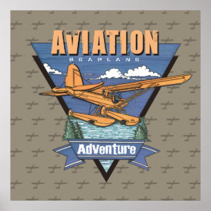 Póster Aviation Seaplane Adventure