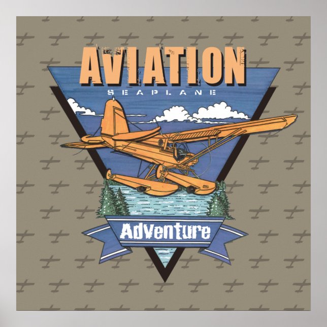 Póster Aviation Seaplane Adventure (Frente)