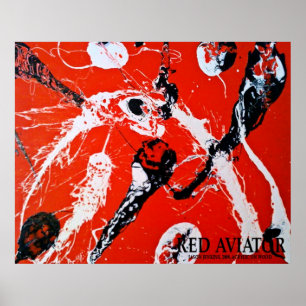 PÓSTER AVIATOR VERMELHO