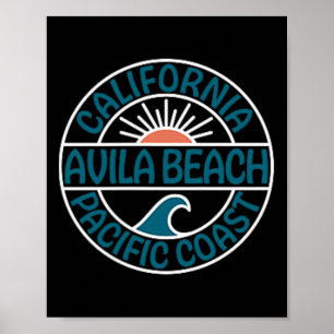 Poster Avila Beach California Frente E Trás
