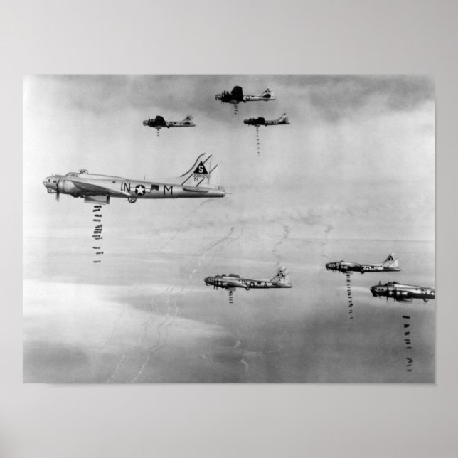 Poster Aviões Caindo Bombas Sobre A Alemanha - 1945 (Frente)