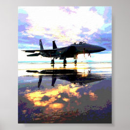 Póster Aviões Combatendo Jato