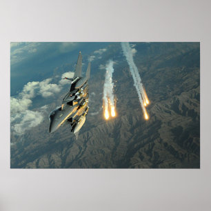 Poster Aviões de Eagle da greve de F-15E