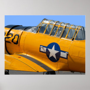 Póster aviões de lutador da segunda guerra mundial