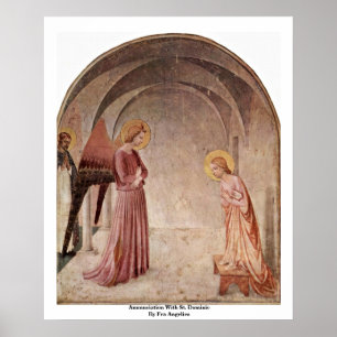 Póster Aviso com o St Dominic por Fra Angelico