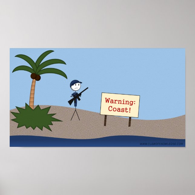 Póster "Aviso: Costa!" Pôster (Frente)