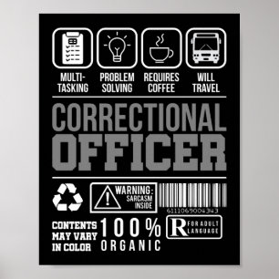 Poster Aviso do Agente Correto Linha de Prata Fina
