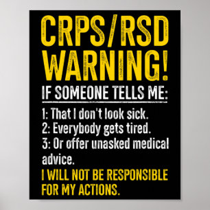 Poster Aviso Do Crps Rsd Advertência Do Crps Sobrevivênci