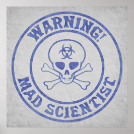 Poster Aviso do Mad Scientist