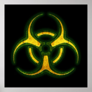 Poster Aviso do zombi do Biohazard