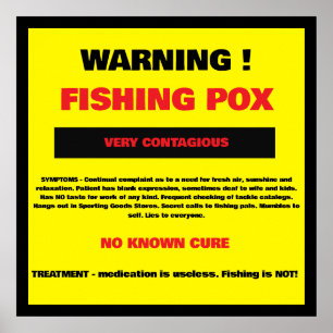 Poster Aviso - Febre de Pesca