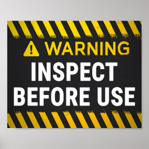 Poster Aviso Inspecionar Antes De Utilizar