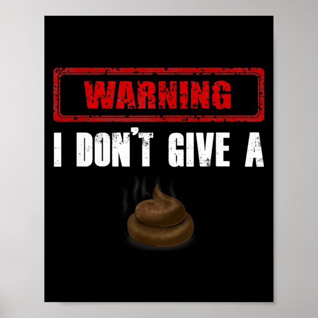 Poster Aviso Não Dou Um Divertido  (Frente)