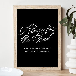 Poster Aviso Preto e Branco para o Sinal de Formando