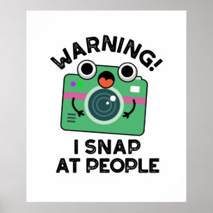 Poster Aviso Que Eu Troco No Pessoas Cute Camera Pun