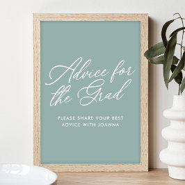 Poster Aviso Verde para o Sinal de Formando