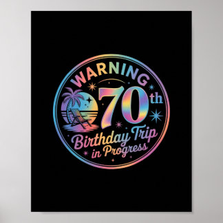 Poster Aviso Viagem de Aniversário de 70 anos em Andament