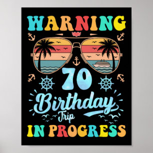 Poster Aviso Viagem de Aniversário de 70 anos em Andament