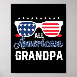 Poster Avô Americano Em 4 De Julho Dos Eua Sungles Mens G