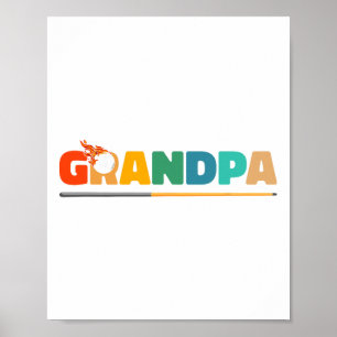 Poster Avô Billiard Piscina Cue 8-ll Billard - Billiard