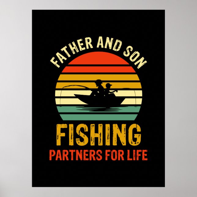 Poster Avô Cita Parceiro De Pesca Pai E Filho (Frente)
