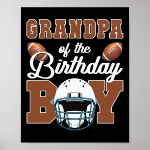 Poster Avô Da Família Do Festa De Futebol Do Aniversário