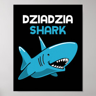 Poster Avô da Família Funny Dziadzia Shark
