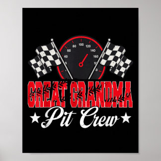 Poster Avô da família Race Car Festa de aniversário Racin