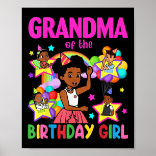 Poster Avó da Menina de Aniversário Gracie Bonecas de Ani