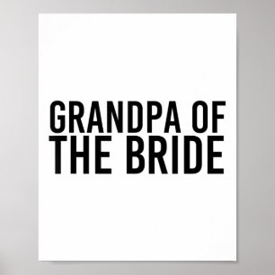 Poster Avô Da Noiva Festa De Casamento Engraçado Gif