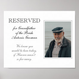 Poster Avô da Noiva Memorial Foto Casamento