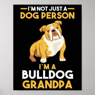 Poster Avô de cão Avô Inglês Vovô Buldogue