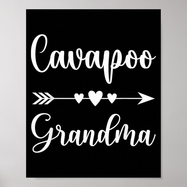Poster Avó de Cavapoo Engraçado Presente para Amantes de  (Frente)
