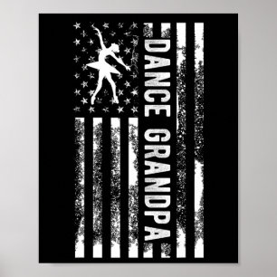 Poster Avô De Dança De Um Vovô Dançarino Usa Bandeira Dan
